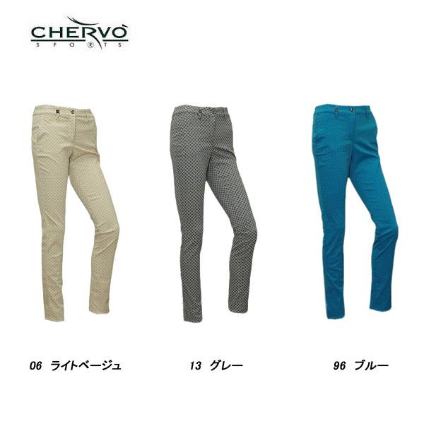 シェルボ CHERVO レディース 秋冬 ストレッチ 柄 パンツ