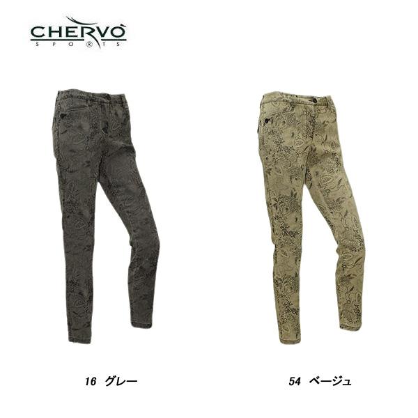 シェルボ CHERVO レディース 秋冬 ストレッチ プリント柄 パンツ