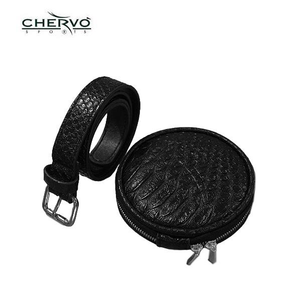 シェルボ CHERVO レディース 型押し ポーチ＆ベルト