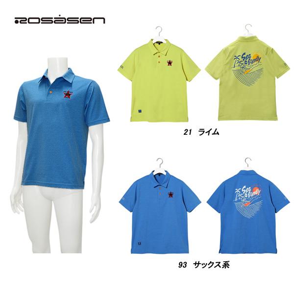 ロサーセン Rosasen メンズ 春夏 UVケア 吸水速乾 ルーズマンコラボ エコスラブ天竺半袖ポ...