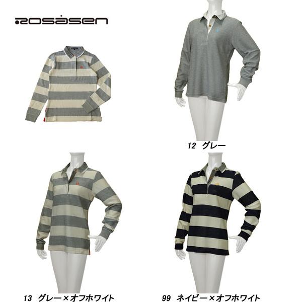 ロサーセン レディース 春夏秋 長袖 カノコ ポロシャツ サイズ42(L) Rosasen