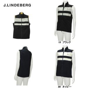 J.リンドバーグ J.LINDEBERG メンズ 秋冬 撥水 軽量 防風 ポケッタブル 中綿フルジップベスト｜depot-044