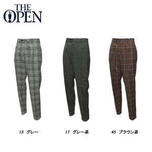 ジ・オープン THE OPEN メンズ 秋冬 ストレッチ ワンタックテーパードチェックパンツ｜depot-044