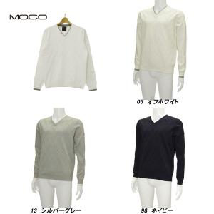 新品】MOCO モコ 21-2241340 半袖ポロシャツ 千鳥 ネイビー系 48