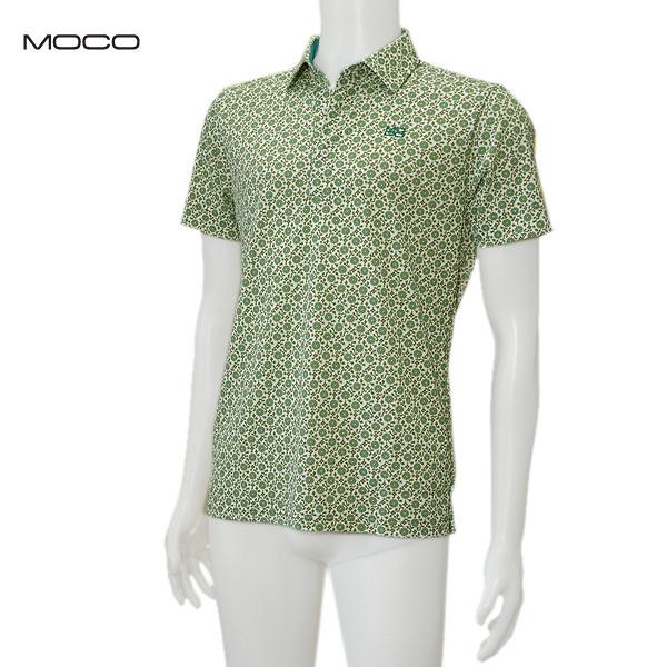 MOCO モコ メンズ 春夏  吸汗速乾 サラサフラワープリント 半袖シャツ