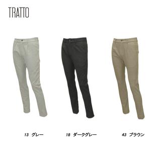 ■ TRATTO トラット ゴルフ ピンタック テーパード イージーパンツ TRATTO トラット メンズ 春夏 ストレッチ 吸水速乾 パナマ