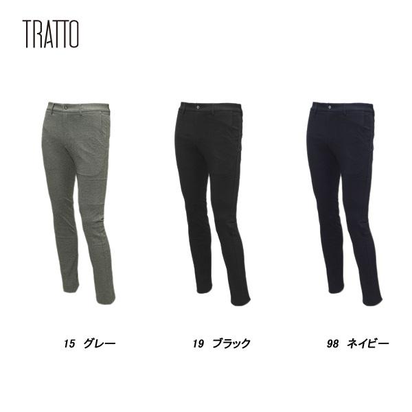トラット TRATTO メンズ 秋冬 ストレッチ ラグウオームプレミアミラノリブ裏起毛 ストレートパ...