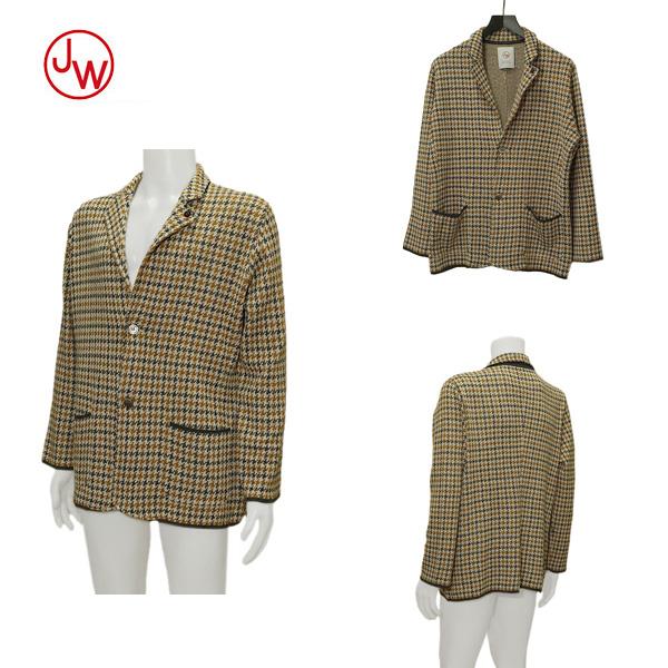 JWO ジェイダブリュオー メンズ 秋冬 千鳥チェック ブリティッシュジャガート ニットジャケット ...