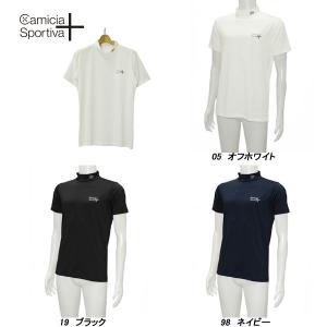 Camicia Sportiva + カミーチャスポルティーバプラス 春夏 吸水速乾 ベア天竺 半袖モックネックシャツ｜depot-044