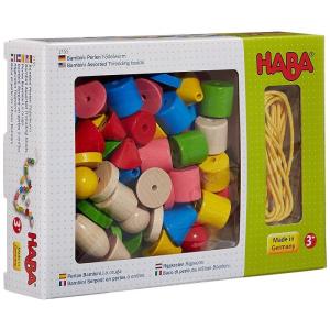 HABA ハバ カラービーズ・６シェイプ HA2155 2歳 3歳 4歳 おもちゃ ひも通し 女の子 子供 木のおもちゃ 木製 男の子 知育玩具 子ども 紐とおし｜depot-netshop
