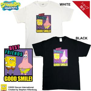 スポンジボブ Tシャツ キャラクター ティシャツ SPONGEBOB BEST FRIENDS GOOD SMILE キャラクター メンズ レディース キッズ 大きいサイズ 服｜depot-select