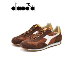 ディアドラ ヘリテージ Diadora Heritage スニーカー メンズ EQUIPE SUEDE SW  カーフスエードレザー レッドブラウン×ダークブラウン レースアップ｜deradera