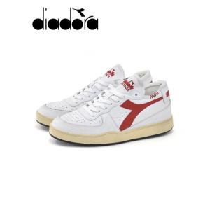 ディアドラ ヘリテージ Diadora Heritage メンズスニーカー ローカット MI BASKET ROW CUT バッシュ  ホワイトレザー ガーネットコンビ ブランド