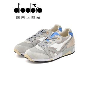 ディアドラ ヘリテージ Diadora Heritage レザースニーカー メンズ ローカットシューズ N9000 ITALIA グレー×ライトブルー ストーンウォッシュ加工 国内正規品｜deradera