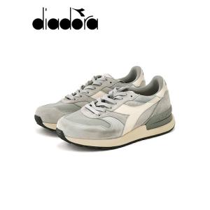 ディアドラ ヘリテージ Diadora Heritage スニーカー メンズ CONQUEST SUEDE SW カーフスエード ライトグレー ストーンウォッシュ加工 レースアップ｜deradera