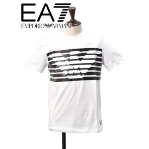 エンポリオアルマーニ EA7 メンズ イーグルロゴTシャツ 半袖カットソー グラフィック ストレッチ...