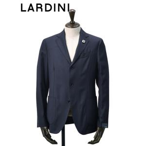 ラルディーニ　LARDINI メンズジャケット 段返りシングル3つボタン ネイビーウール EASY アンフィニッシュ袖の補正加工代金込み 国内正規品｜deradera