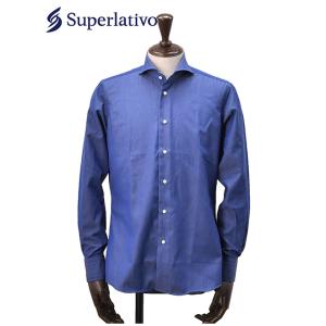 スペルラティボ Superlativo ドレスシャツ メンズ コットン100％ シャンブレーシャツ ...