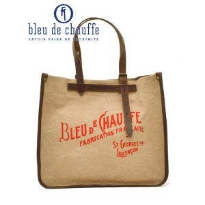 ブルー ドゥ シャフ Bleu de chauffe トートバッグ メンズ BAZAR ロゴプリント コーテッドコットンキャンバス ベージュ 国内正規品 でらでら 公式ブランド｜deradera