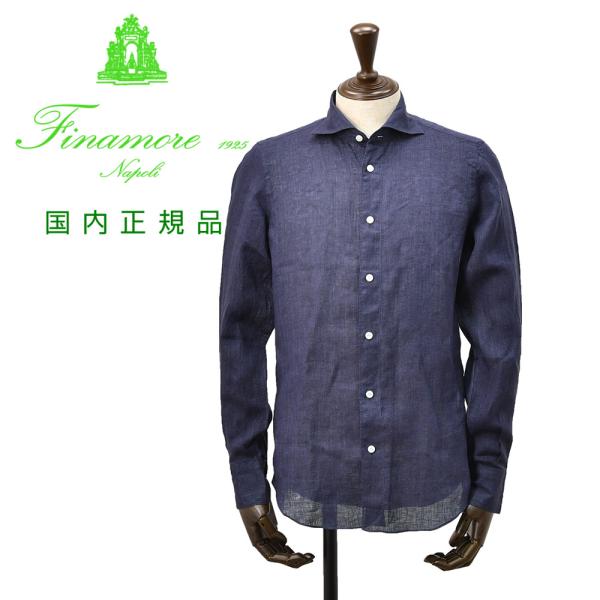 フィナモレ Finamore 長袖シャツ メンズ カジュアルシャツ SIMONE シモーネ リネン生...