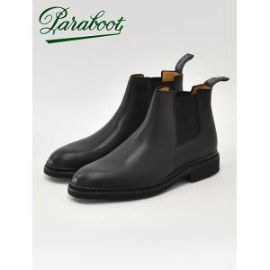 パラブーツ PARABOOT サイドゴアブーツ CHAMFORT シャンフォート メンズ FOULシュリンクレザー ブラック ブランドシューズ  国内正規品｜deradera