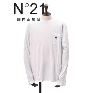ヌメロ ヴェントゥーノ N°21 長袖Tシャツ メンズ クルーネックカットソー パームツリー刺繍 ホ...