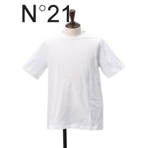 ヌメロ ヴェントゥーノ N°21  メンズ半袖カットソー ホワイト クルーネックTシャツ サンセット...