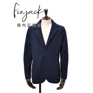フィンジャック Finjack テーラードニットジャケット メンズ FGM2 ネイビー 紺 ハーフミ...
