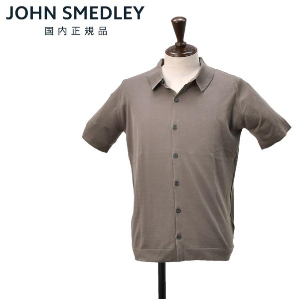 ジョンスメドレー JOHN SMEDLEY 半袖ニットシャツ メンズ カーディガン FOLKE ウェ...