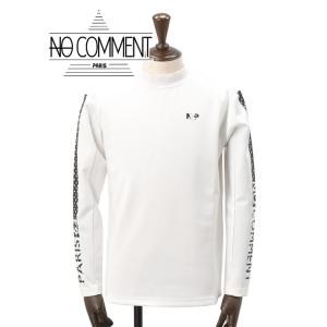 ノーコメントパリ NO COMMENT PARIS モックネックTシャツ メンズ ホワイト モノグラ...