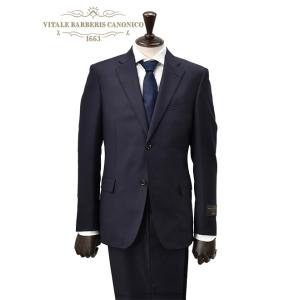 ヴィターレ バルベリス カノニコ VITALE BARBERIS CANONICO シングルスーツ メンズ ペレニアル110's ネイビー Superlativo スペルラティボ｜deradera