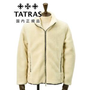 タトラス TATRAS ボアブルゾン メンズ ネンサード NENSADO スエード切り替え アイボリー スタンドネック仕様 ベルクロロゴ 国内正規品 でらでら 公式ブランド｜deradera