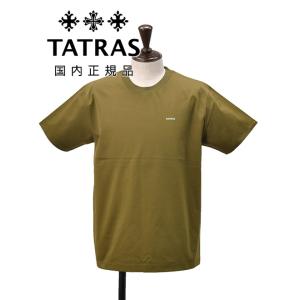 タトラス TATRAS 半袖Tシャツ メンズ セロ SELO クルーネックカットソー カーキ スムースコットン 首後ろエンボスロゴ リラックスフィット 国内正規品｜deradera