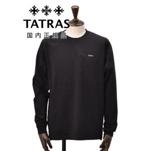 タトラス TATRAS 長袖Tシャツ メンズ シカード SICADO クルーネックカットソー ブラック 黒 40ゲージコットン 左袖エンボスロゴ 国内正規品｜deradera
