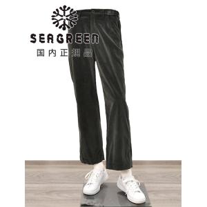 シーグリーン Seagreen コーデュロイパンツ メンズ イージーパンツ ブラック 黒 サイドゴム...