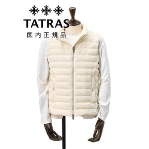 タトラス TATRAS ライトダウンベスト メンズ ORGA オルガ アイボリー 白 シャイニーナイ...
