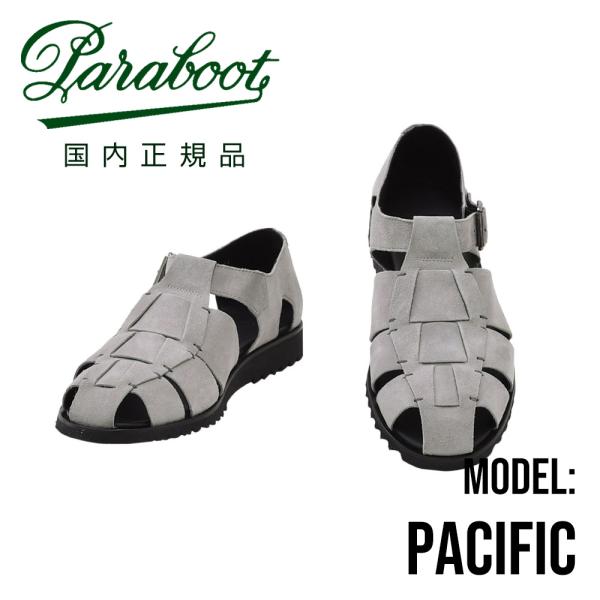 パラブーツ PARABOOT グルカサンダル メンズ PACIFIC パシフィック ライトグレー ベ...