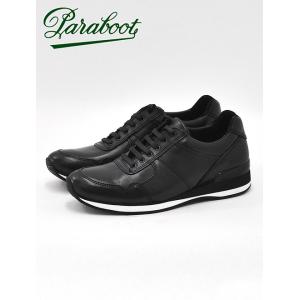 パラブーツ スニーカー sneaker メンズ Men's おしゃれ ブランド 40代 PARABOOT レザー シューズ PLAY プレイ オイルドレザー LIS ブラック｜deradera