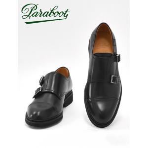 パラブーツ 国内正規品 PARABOOT ブラック POEポー LISオイルドレザー スマート ダブルモンクシューズ メンズ｜deradera