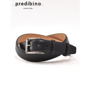 プレディビーノ Predibino レザーベルト メンズ スムースタイプ イタリアンレザー ブラック 3.5cm幅 BUTTERO 本革  ビジネス イタリア製 でらでら 公式ブランド｜deradera