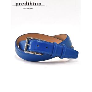 プレディビーノ Predibino レザーベルト メンズ スムースタイプ イタリアンレザー ブルー 3.5cm幅 GOLDEN 本革 真鍮バックル イタリア製 でらでら 公式ブランド｜deradera