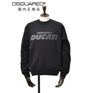 ディースクエアード DSQUARED2 トレーナー メンズ  DUCATIコラボ コットン ブラック...