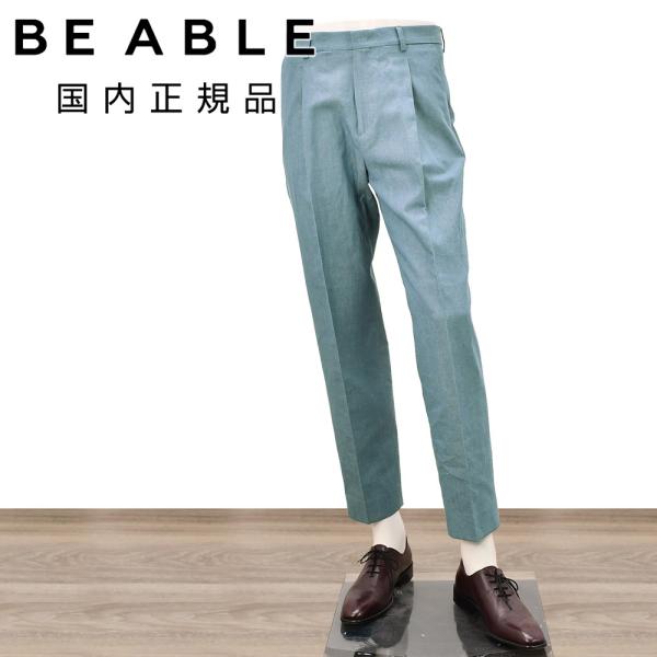 ビーエイブル BE ABLE テーパードスラックス メンズ 1プリーツパンツ SANDY サンディ ...
