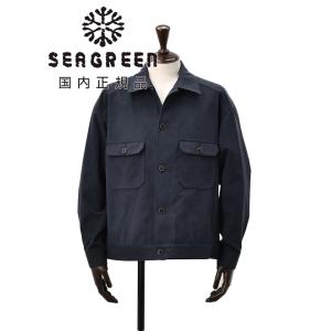 シーグリーン Seagreen トラッカージャケット メンズ ミリタリーブルゾン エコスエード素材 ...