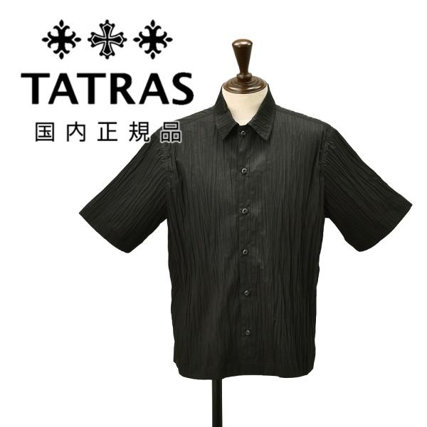 タトラス TATRAS ハーフスリーブシャツ メンズ ティノス TINOS シワ加工コットンツイル ...