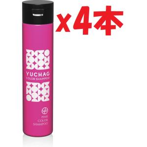 4本セット ユチャ（YUCHAG）ピンクシャンプー カラーシャンプー 黄ばみ防止 髪色キープ 200mL SHUTTER
