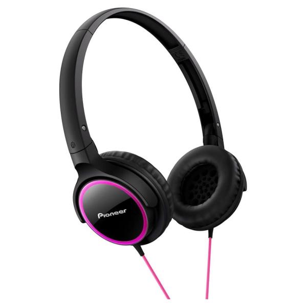 パイオニア ヘッドホン 密閉型/オンイヤー/折りたたみ式 ピンク&amp;ブラック SE-MJ512-PK ...