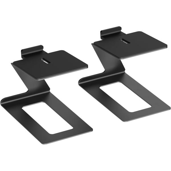 Alterzone スピーカースタンド 卓上 小型スピーカー スチール 台座 ブラック 2台1組 A...