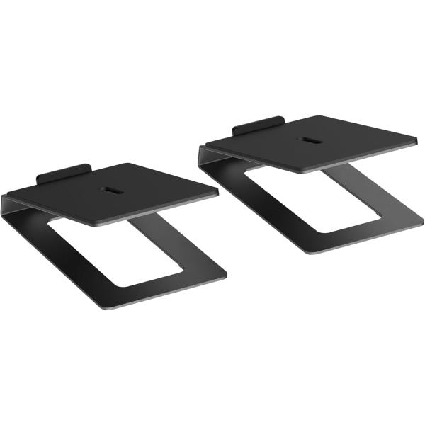 Alterzone スピーカースタンド 卓上 小型スピーカー スチール 台座 ブラック 2台1組 A...