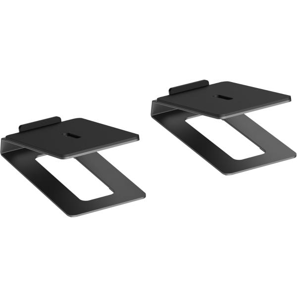 Alterzone スピーカースタンド 卓上 小型スピーカー スチール 台座 ブラック 2台1組 A...